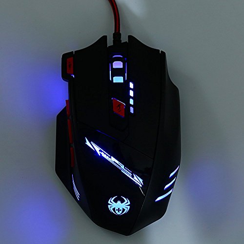 Anivia T90 9200 DPI Gaming Mouse Professional 8 Buttons Wired USB with Multi-Modes LED,WeightTuning Set Computer Mice for PC Mac Gamer, Black - Thumbnail 5