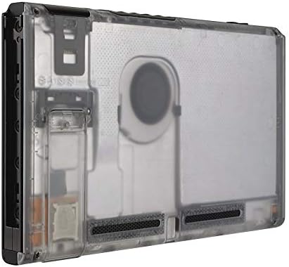 eXtremeRate Transparent Clear Console Back Plate DIY Replacement Housing Shell Case for Nintendo Switch Console with Kickstand - JoyCon Shell NOT Included