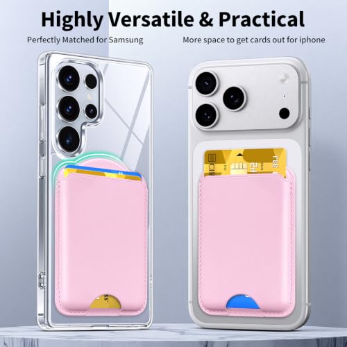 Norllben Magnetic Wallet for Samsung & iPhone with Magsafe Case, Pink by Norllben - Used condition - Image 6