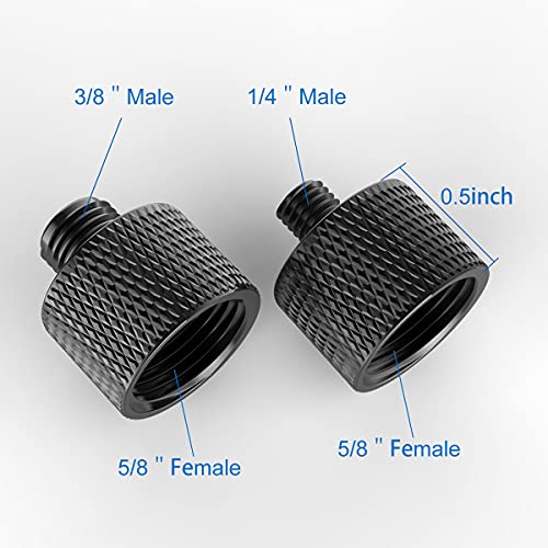 Donuts Mic Stand Adapter 5/8 To 3/8 And 5/8 To 1/4 Mic Thread Screw Adapter Combo Pack For Microphone Mounts And Stands 2 Pack #TOP3