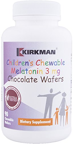 Kirkman Childrens Chewable Melatonin 3 mg 90 Chocolate Wafers