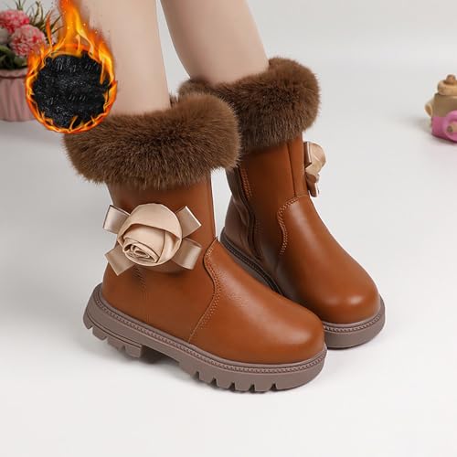 Girls High Top Ankle Boots Kids Casual Leather Fall Boots Winter Warm Thick Bottom Non Slip Mid Calf Booties2