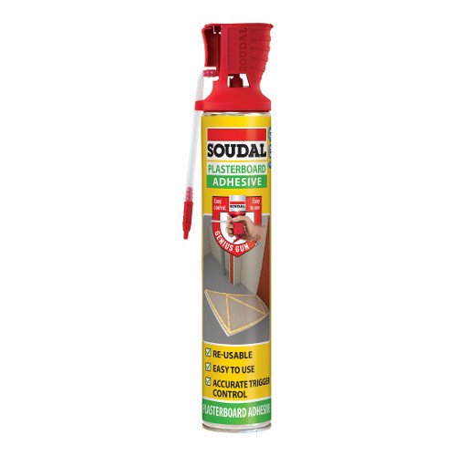 Soudal Plasterboard Adhesive Expanding Foam Dry Fix Genius Gun - 750 Ml