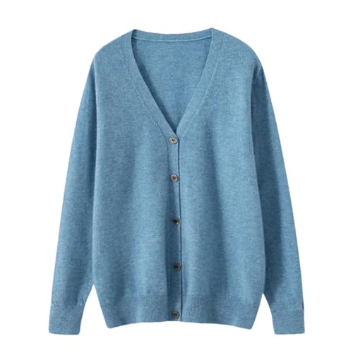 DbdkejjMen's Cardigan Sweater V Neck Button Long Sleeve Merino Wool Knit Business Casual Comfortable Sweater