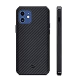 pitaka MagEZ Case Pro für iPhone 12(6,1'), magnetische Hülle Kompatibel mit Magsafe, minimalistische Militärstandard Schutzhülle- stärkest und stoßfest Bumper Case aus Aramid + TPU mit rundum Schutz