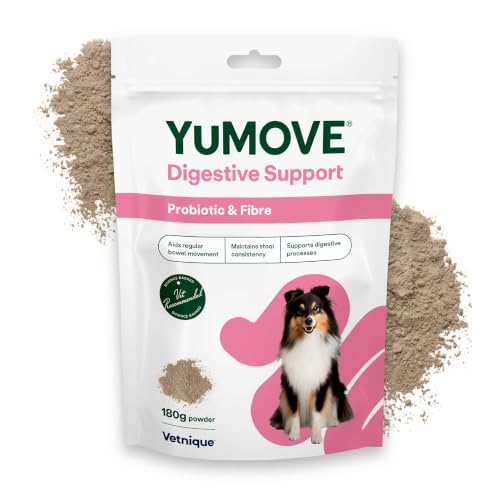 YuMOVE Digestive Care & Fibre Dog Pre and Probiotic Supplement for Gut Health Digestive and Anal Glande Support All Ages and Breeds with Sensitive Digestion 180g