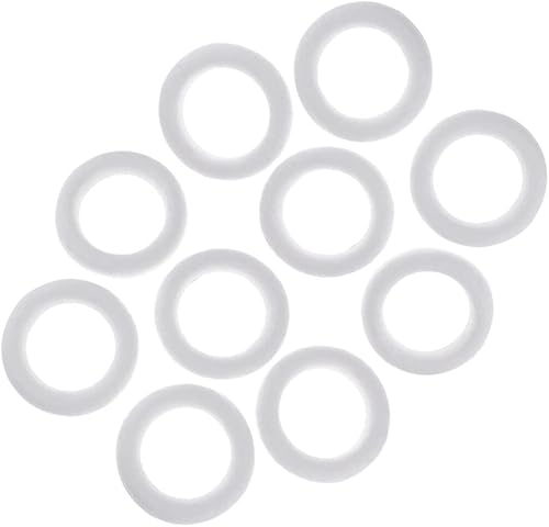 Miniatura 3 de SEWACC 10 formas de corona de espuma de poliestireno blanco, anillo redondo de espuma para manualidades, manualidades, proyectos florales, M