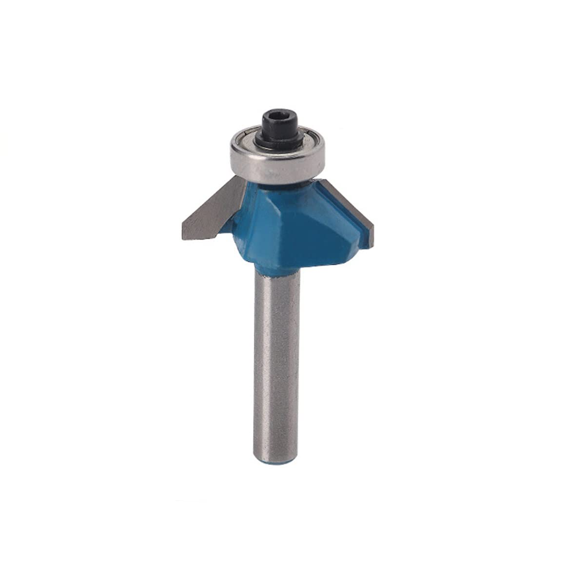Unifizz Chamfer Router Bit 45 Degree Bevel Edging Cutter Bit 1/4" Shank 1/4" Bevel Length Forming Router Bit Cutting Bit for Carpentry Woodworking Cutter Tool Blue 1 PCS