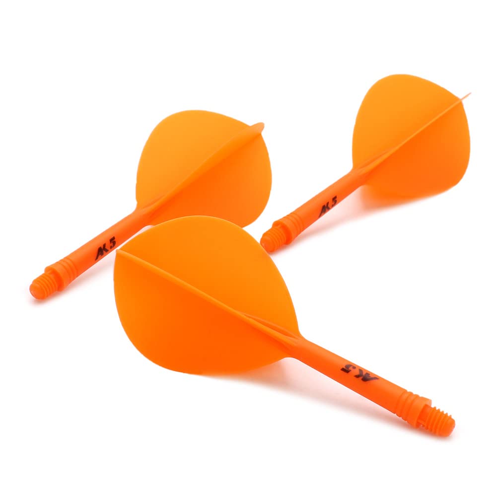 CUESOUL Rost Eje de dardo Integrado y Plumas estándar/lágrima de Pera/Forma Delgada con patrón Atractivo, Juego de 3 Piezas - 4