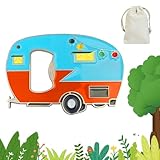cosysparks apribottiglie magnetico per campeggio, campeggio, gadget per roulotte, gadget, apribottiglie divertente, apribottiglie, birra, campeggiatore, regalo per camper (blu)
