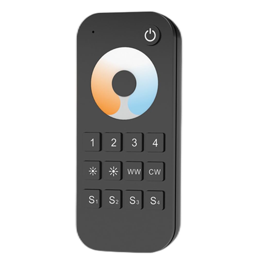 Littimoon Universal Remote Controllers RGB+CCT Smart Dimmer with Push Dimming 2.4G Remote Control for CW CCT Strip Lights