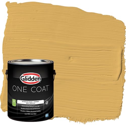 Glidden Interior Paint + Primer: Yellow Interior Paint /Butterscotch Bliss, One Coat, Eggshell, 1 Gallon