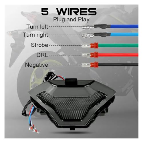 Luz trasera moto LED con intermitente para Yamaha MT-03 y R3 4