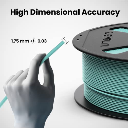 Image of NUMAKERS PLA+ 3D Printer Filament, 1.75mm, Dimensional Accuracy + /- 0.03 mm, 1 kg Spool (2.2 lbs), Compatible with Most FDM Printers (Teal Blue)