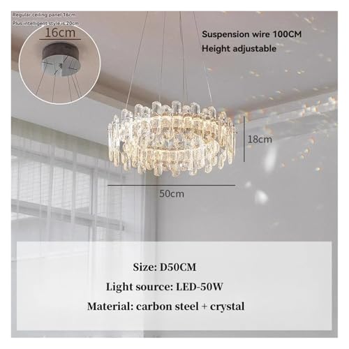 Suspension cristal design idéal pour table de salle à manger