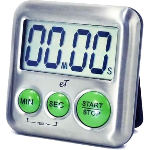 Elegant Digital Kitchen Timer Stainless Steel - Lime - Strong Magnetic Back - Kickstand - Loud Alarm - Large Display - Auto Memory - Auto Shut-Off (Lime) Cover