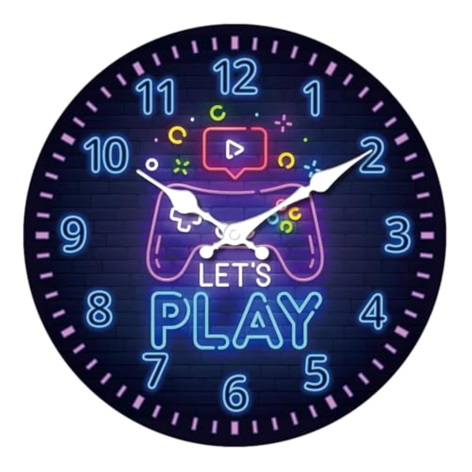 Gaming Room Wall Clock, Unique Ornament Decor
