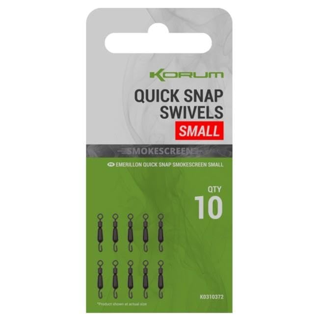 Korum Smokescreen Quick Snap Swivel Small