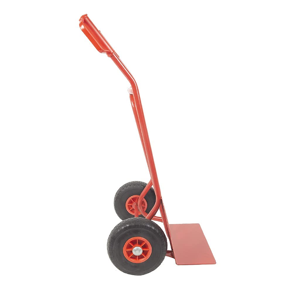 TRESTLES S01 Rot Sackkarre | Stahlgestänge | pannensicheres PU Rad | 250 kg Tragkraft | Made in EU