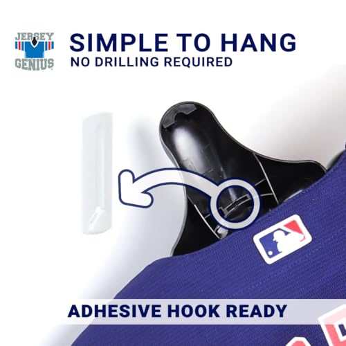ChalkTalkSPORTS JerseyGenius Adjustable Jersey Display | 3 Pack | Shapes to Fit Any Sports Jersey | Jersey Hanger for Wall Display - Thumbnail 5