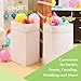 Clean Cubes 30 Gallon Disposable Pop-Up Trash Cans (3-Pack) with Fitted Bags – Foldable Garbage & Recycling Bins for Parties, Events & Kitchen (White, 30