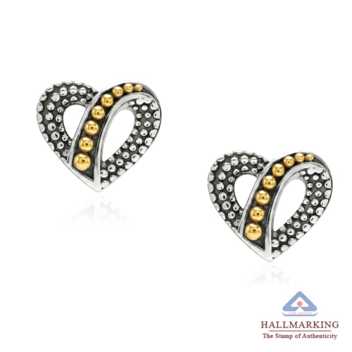 Image of TRUESILVER ACPL 925 Sterling Silver BIS Hallmarked Stud Earrings for Women & Girls |Sparkling Stone Embellished Elegant Design | Lightweight Daily Wear Jewellery | Gift for Women