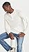 Faherty Men's Cloud Long Sleeve Henley, Ivory Heather, White, XL