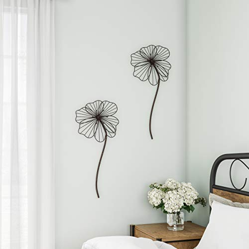 Lavish Home 80-WALLA-11 Wall Decor - Metal Layered Wire Flower Sculpture thumb #3