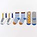 Anbaby Boys Athletic Socks Fashion Cotton Short Crew Socks (L/6-8years, 3pairs-giraffe)