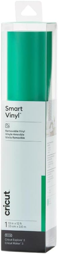 Cricut Smart Removable Vinyl (13in x 12ft, Grass) for Explore and Maker 3 - Matless Cutting for Long cuts up to 12ft