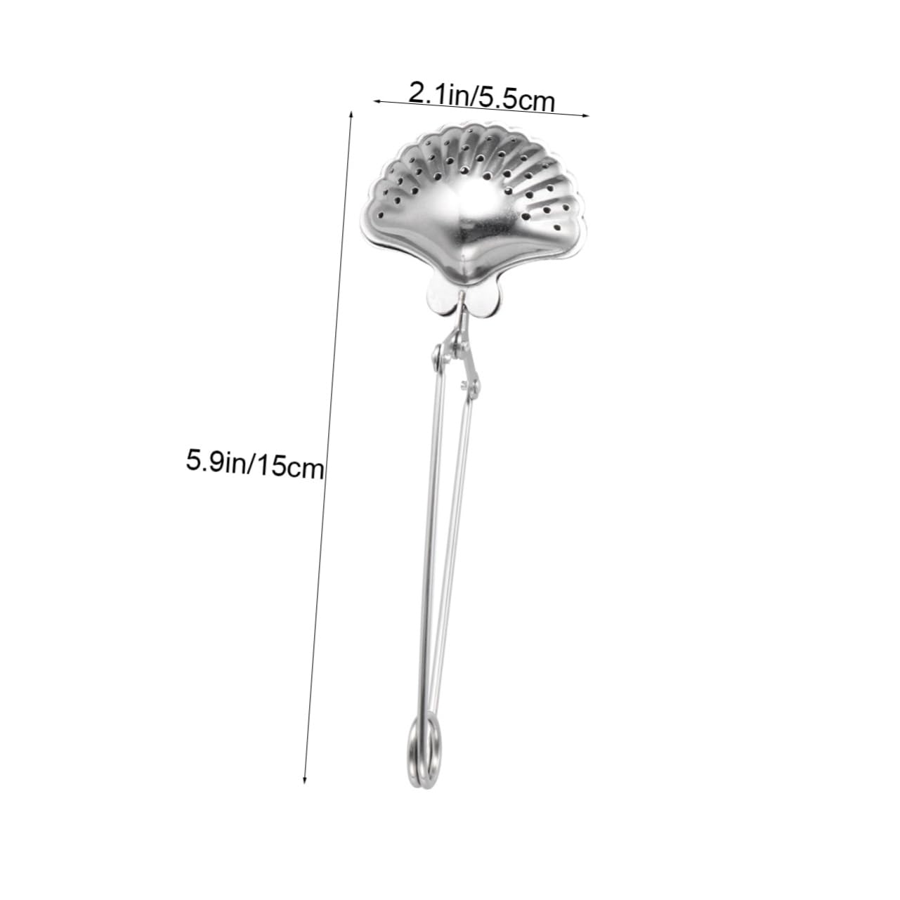 Cabilock 2pcs Stainless Steel Tea Infuser Shell Shape Tea Strainer for Loose Leaf and Seasoning Unique Design Fine for Brewing