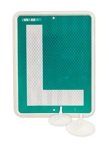 Dhabmin Placa L Novel Homologada con Ventosas Extra Fuertes Ideal L Coche