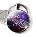 XUNCHUNG 12 Constellations Keychain, 12 Anelli Chiave di Costellazione, Segno Zodiacale Catena Chiave, Gioielli Pendente Bilancia Aries Leo Regalo di Compleanno (Color : Cancer)