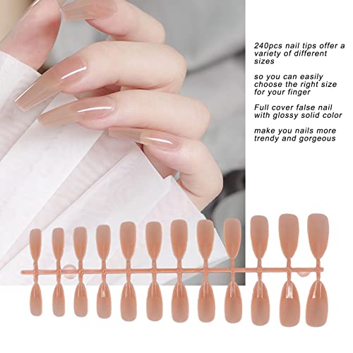 Long Fake Nails, Almond Shaped Acrylic Nail Tips Fake Nail Tips Full Coverage Nails Full Coverage Fa