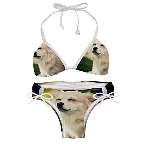 Maillot de bain 2 pièces anti-transparence et séchage rapide imprimé floral