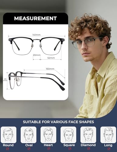 Image of ZanyLen Blue Light Blocking Glasses Men Computer Gaming Glasses For Mens