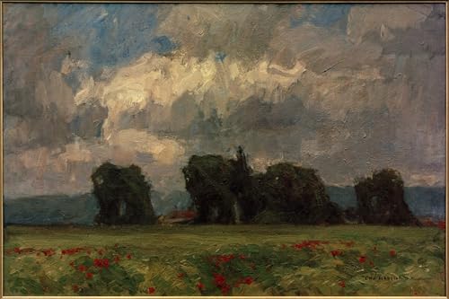 Graffiti Art Mural paysage de peuplier foncé coquelicots Otto Ubbelohde poster affiche 60x90
