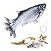 Giocattolo Interattivo di Pesce Gatto,Giocattoli Catnip per Gatti USB,Divertente Giocattolo per Animali da Masticare e calci (1pcs)