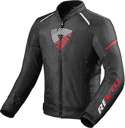 Blouson moto textile REV'IT! Sprint H2O noir rouge 2XL étanche