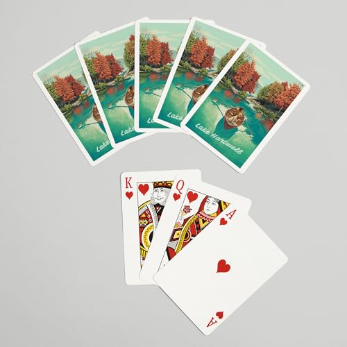 Baraja de 52 cartas tamaño póker Lake Hartwell miniatura 7