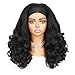 Quantum Love Yaki Curly Headband Wigs for Black Women - Kinky Straight Black Headband Curly Ends Synthetic Wear and Go Glueless Half Wig with Headbands Attached