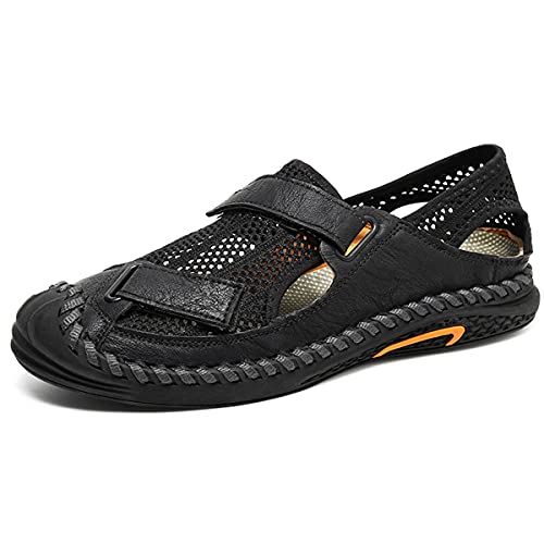 Mens Men's Casual Sandals Closed Toe Athletic Sport Sandals Outdoor Hiking Sandals Men's Swiftwater Mesh Deck Sandals Sport Walking Summer Sandals for Men Slipper Black Size7.5