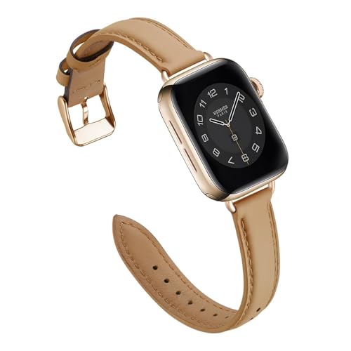 コンパチブル Apple Watch バンド 革 レディース コンパチブル アップルウォッチ バンド レザー スリムベルト iWatch SE3 SE2 SE Series 11 10 9 8 7 6 5 4 3 2 1 に対応 (42mm 41mm 40