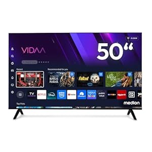 MEDION 125, 7cm (50 Zoll) Ultra HD Fernseher (Smart-TV, Dolby Vision HDR, Prime Video, Disney+, DAZN, Paramount+, Dolby Atmos, VIDAA Store, HbbTV, PVR, Bluetooth, MD 850301)