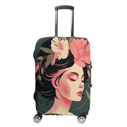 Face of A Flower Travel Luggage Cover Elastic Washable Suitcase Cover Dustproof Anti-Scratch Suitcase Protector Fits 19-32 Inch Luggage, M