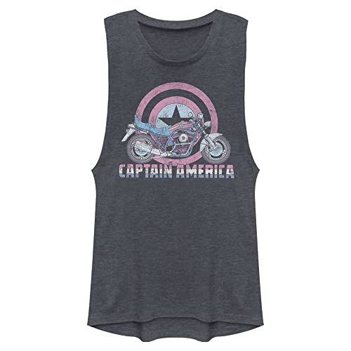 Marvel Classic Caps Moto débardeur femme en coton doux idéal pour le sport et le rock