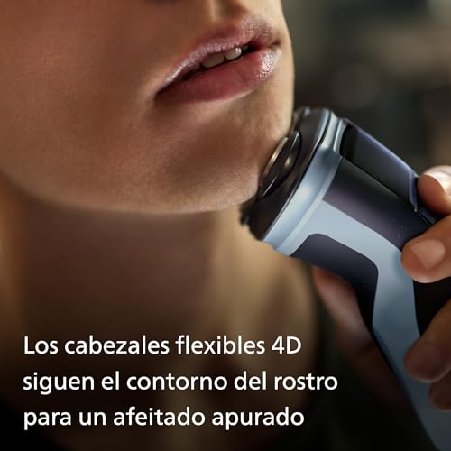 Miniatura 5 de Philips Serie X3000 Afeitadora Eléctrica Hombre, Máquina de Afeitar Barba con Cortapatillas, 27 cuchillas, Cuida la piel, 45min de uso, En Seco y Húmedo, Recargable, X3053/00, Azul