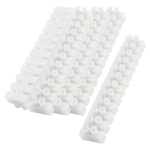 uxcell 5Pcs 2 Rows 12P Wire Connector Screw Terminal Barrier Block 600V 30A
