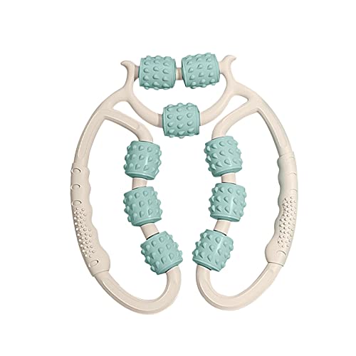 Amagogo Foam Roller Rouleau Anti Cellulite, Rouleau Massag Cellulite, Palper Rouler Anti Cellulite Rouleau Massage Jambe, Cellulite Rouleau de Massage Rouleau Cellulite Vert, 9 Roues