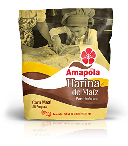 AMAPOLA Corn Meal Multipurpose - Harina de Maiz 5 Pound Bag